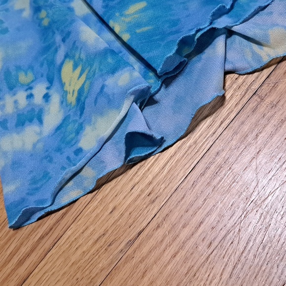 Balera Ballet Wrap Around Skirt Turquoise and Yellow Girls Sz MC or 8/10 - Picture 3 of 4